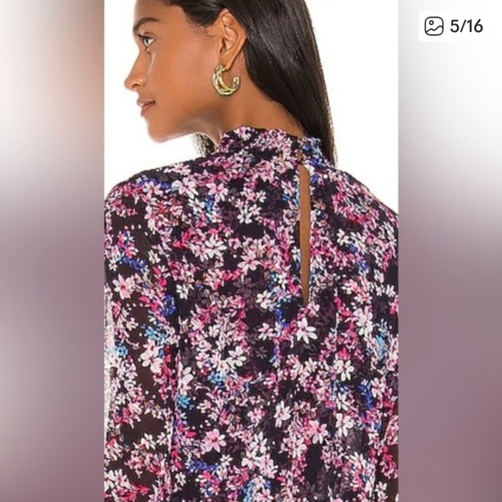 MISA Savanna Ditzy Asymmetrical Dress - Picture 5 of 14